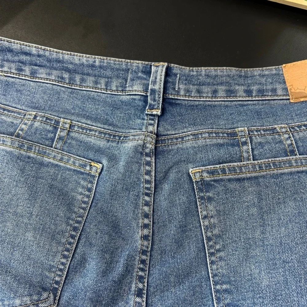 Boho‎ We The Free CRVY High Rise Flare Jeans 33 70s Retro Blue Denim